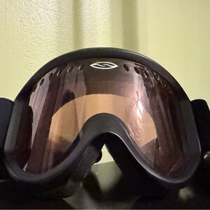 Black Ski Goggles with Tinted Lens